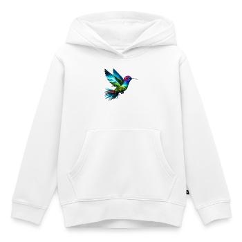 Kolibri - Kinder Premium Organic Hoodie - Weiß - Vorne - AI Model Kid Female (0cm)
