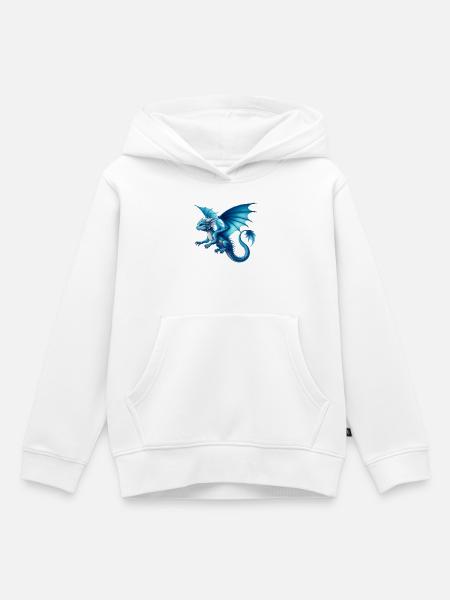 Drache - Kinder Premium Organic Hoodie - Weiß