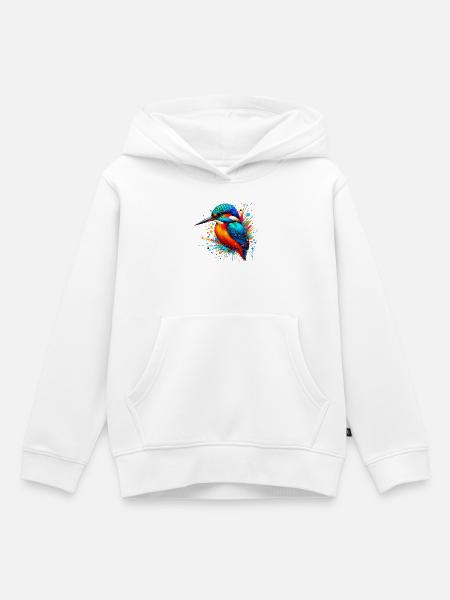 Eisvogel - Kinder Premium Organic Hoodie - Weiß