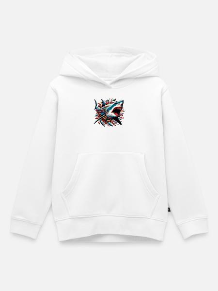 Hai - Kinder Premium Organic Hoodie - Weiß