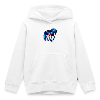 Pferd - Kinder Premium Organic Hoodie - Weiß - Vorne - AI Model Kid Female (0cm)