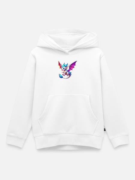 Drache - Kinder Premium Organic Hoodie - Weiß