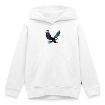 Adler - Kinder Premium Organic Hoodie - Weiß - Vorne - AI Model Kid Female (0cm)