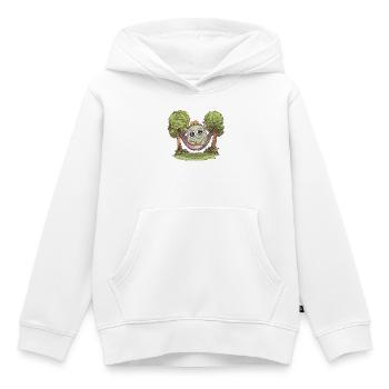 Niedliches Monster in Hängematte - Kinder Premium Organic Hoodie - Weiß - Vorne - AI Model Kid Female (0cm)