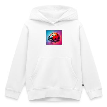coccinelle - Sweat Premium à capuche enfant bio - blanc - Devant - AI Model Kid Female (0cm)