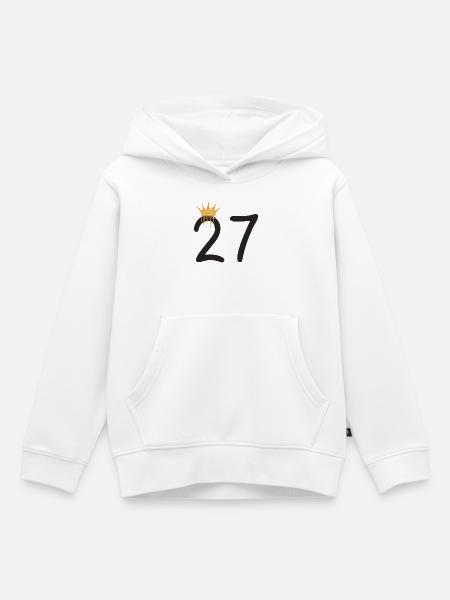 27 - Kinder Premium Organic Hoodie - Weiß