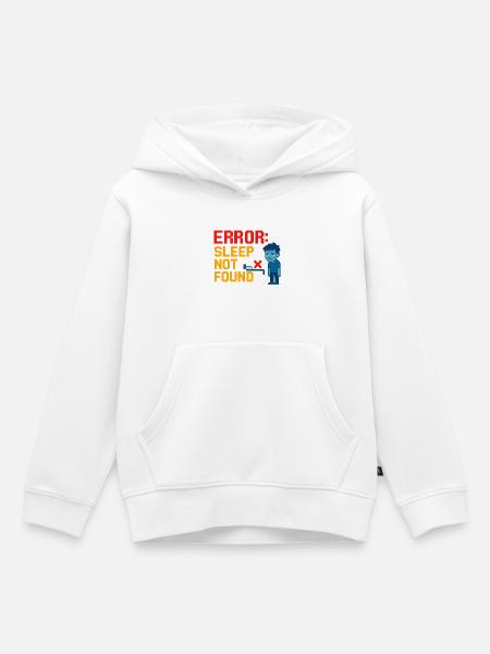 Error: Sleep Not Found - Kinder Premium Organic Hoodie - Weiß