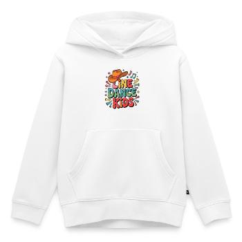 Danse en ligne Enfants Linedance Kinder - Sweat Premium à capuche enfant bio - blanc - Devant - AI Model Kid Female (0cm)