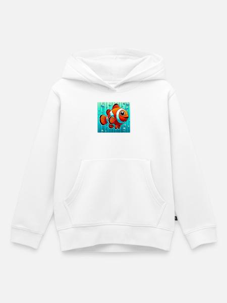 Clownfisch - Kinder Premium Organic Hoodie - Weiß