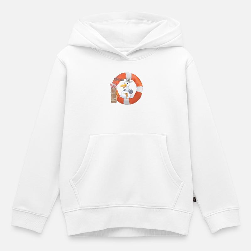 Moewe_im_Ring - Sweat Premium à capuche enfant bio - blanc