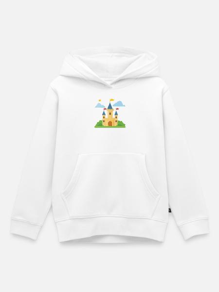Schloss - Kinder Premium Organic Hoodie - Weiß