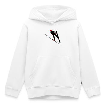 Ski jump - Kids Premium Organic Hoodie - white - Front - AI Model Kid Female (0cm)