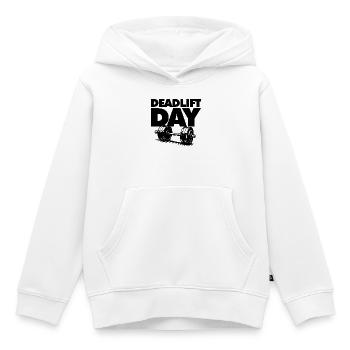 Deadlift Day - Sweat Premium à capuche enfant bio - blanc - Devant - AI Model Kid Female (0cm)