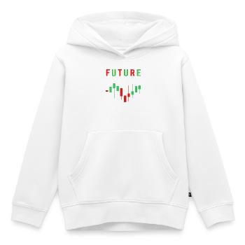 Trading Finanzen Aktien Geld Bitcoin Kapital - Kinder Premium Organic Hoodie - Weiß - Vorne - AI Model Kid Female (0cm)