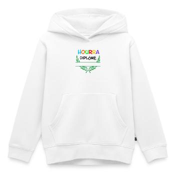 Hourra Diplôme – Namespace - Kinder Premium Organic Hoodie - Weiß - Vorne - AI Model Kid Female (0cm)