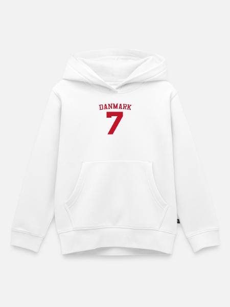 Denmark 7 Sport Design - Kinder Premium Organic Hoodie - Weiß