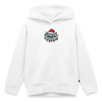 Saison stressante, Noël drôle, subtil - Sweat Premium à capuche enfant bio - blanc - Devant - AI Model Kid Female (0cm)