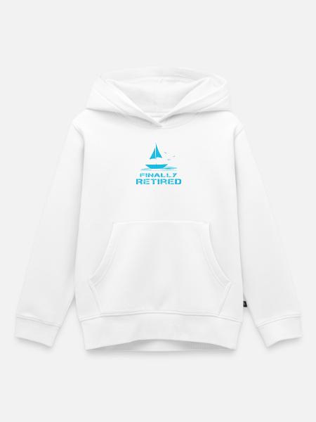 Endlich Ruhestand Segelboot Rente Pension - Kinder Premium Organic Hoodie - Weiß