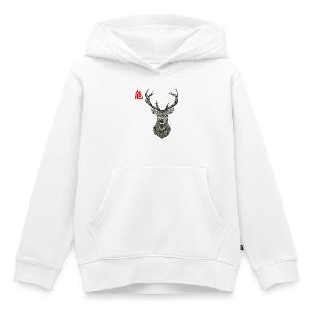 Hirsch Asiatisch - Kinder Premium Organic Hoodie - Weiß - Vorne - AI Model Kid Female (0cm)