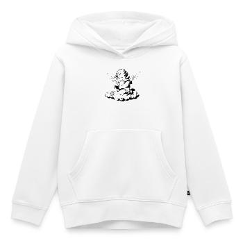 Chérubin du jeu – Ange vintage sur le nuage - Sweat Premium à capuche enfant bio - blanc - Devant - AI Model Kid Female (0cm)