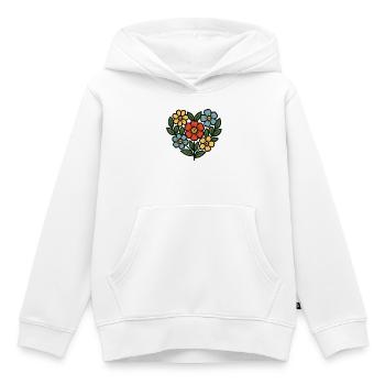 Bouquet Folk Style - Kids Premium Organic Hoodie - white - Front - AI Model Kid Female (0cm)