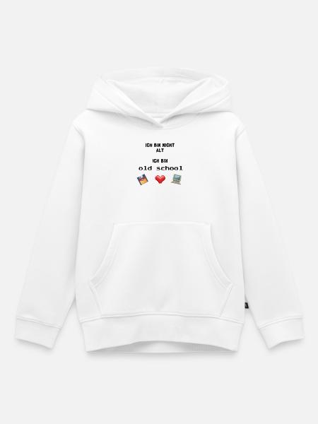 Old School - Kinder Premium Organic Hoodie - Weiß