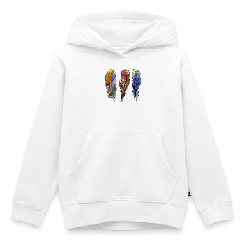 Stylo - Sweat Premium à capuche enfant bio - blanc - Devant - AI Model Kid Female (0cm)
