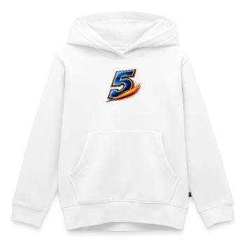 Number 5 Football Shirt Team Player Sport - Kids Premium Organic Hoodie - white - Front - AI Model Kid Female (0cm)