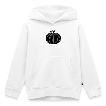 Silhouette de la récolte de citrouilles - Sweat Premium à capuche enfant bio - blanc - Devant - AI Model Kid Female (0cm)