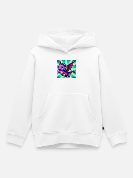Drache - Kinder Premium Organic Hoodie - Weiß