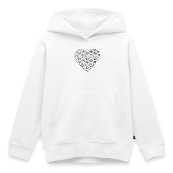 Herz mit Lebensblume - Liebe, Spiritualität & Stil - Kinder Premium Organic Hoodie - Weiß - Vorne - AI Model Kid Female (0cm)