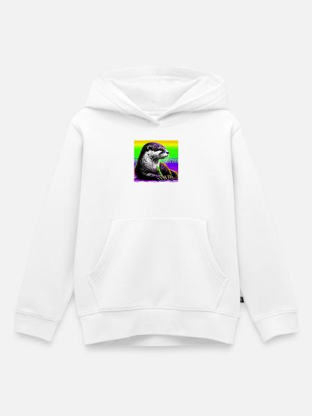Otter - Kinder Premium Organic Hoodie - Weiß