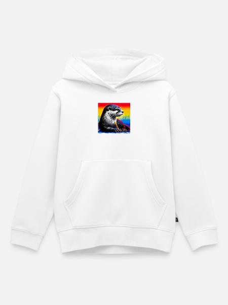 Otter - Kinder Premium Organic Hoodie - Weiß