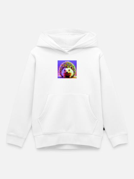 Igel - Kinder Premium Organic Hoodie - Weiß
