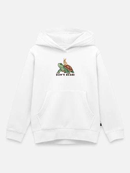 Lass dir Zeit! - Kinder Premium Organic Hoodie - Weiß