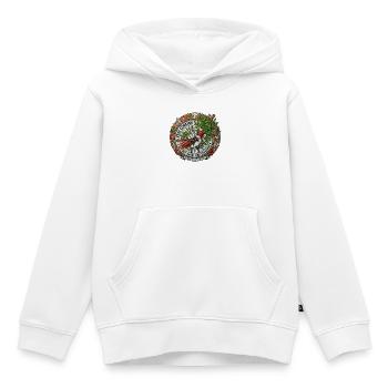 Vegi Cooking: Kraft und Geschmack - Kinder Premium Organic Hoodie - Weiß - Vorne - AI Model Kid Female (0cm)