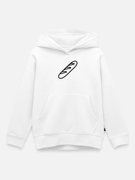 baguette_ - Kinder Premium Organic Hoodie - Weiß