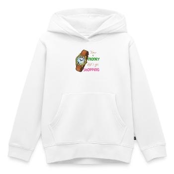 Shopping Abenteuer - Kinder Premium Organic Hoodie - Weiß - Vorne - AI Model Kid Female (0cm)