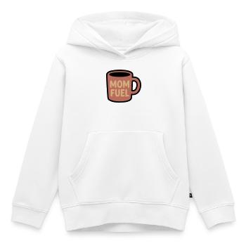 Mom Fuel Kaffee Tasse Mama - Kinder Premium Organic Hoodie - Weiß - Vorne - AI Model Kid Female (0cm)