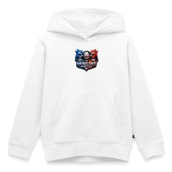 Hardcore Frenchcore Skull Art - Kinder Premium Organic Hoodie - Weiß - Vorne - AI Model Kid Female (0cm)