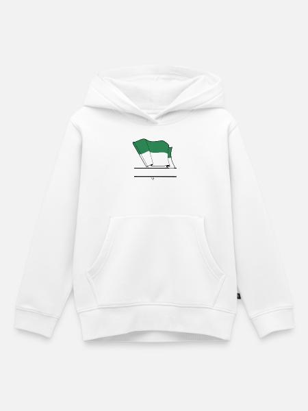 Vlieland-Flagge – Individuelles Inseldesign - Kinder Premium Organic Hoodie - Weiß