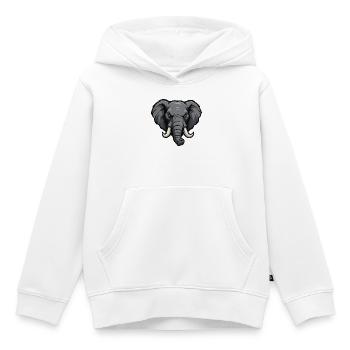 Elefant Esports Cartoon - Kinder Premium Organic Hoodie - Weiß - Vorne - AI Model Kid Female (0cm)