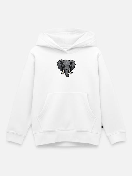 Elefant Esports Cartoon - Kinder Premium Organic Hoodie - Weiß