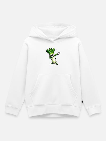 Dabbing Lauch - Kinder Premium Organic Hoodie - Weiß