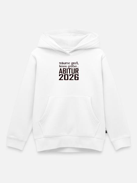 ABI  - Kinder Premium Organic Hoodie - Weiß