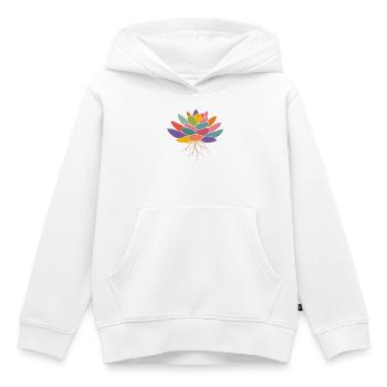 Succulente colorée avec un motif de racines - Sweat Premium à capuche enfant bio - blanc - Devant - AI Model Kid Female (0cm)