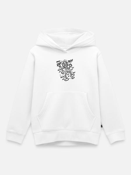 Elektroschock-Humor | Lustiges Elektriker-Geschenk - Kinder Premium Organic Hoodie - Weiß