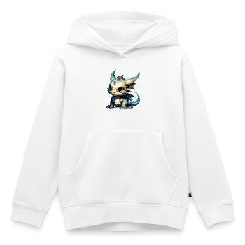 Little cute baby dragon, baby dragon - Kids Premium Organic Hoodie - white - Front - AI Model Kid Female (0cm)