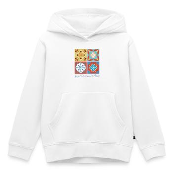 Dortmund to Porto - Kinder Premium Organic Hoodie - Weiß - Vorne - AI Model Kid Female (0cm)