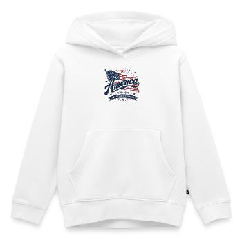 America 250 Years of Freedom - Kids Premium Organic Hoodie - white - Front - AI Model Kid Female (0cm)